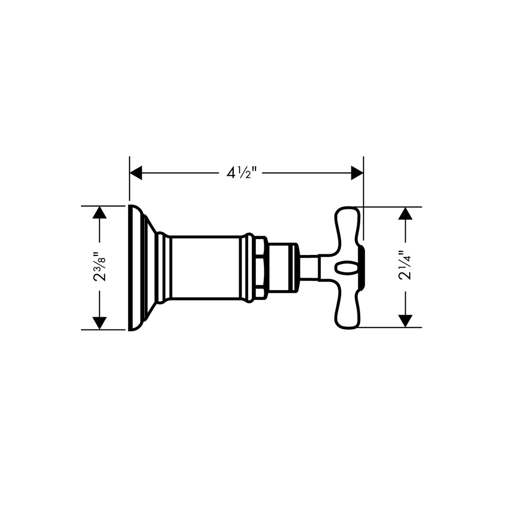 Hansgrohe 16873821 Axor Montreux Volume Control Cross Trim