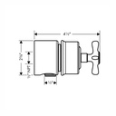 Hansgrohe 16882341 Wall Outlet With Check Valves And Volume Control Cross Hand