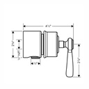 Hansgrohe 16883341 Wall Outlet With Check Valves And Volume Control Lever Hand