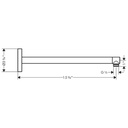 Hansgrohe 26431341 Showerarm 15&quot;