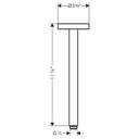 Hansgrohe 26433001 Extension Pipe For Ceiling Mount 12&quot;