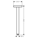 Hansgrohe 26438001 Extension Pipe For Ceiling Mount Square 12&quot;