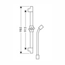 Hansgrohe 27830250 Wallbar 36&quot;