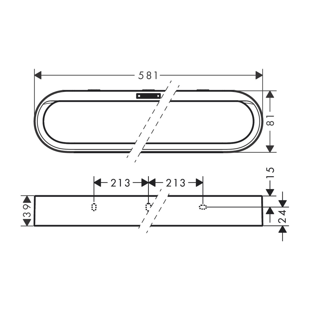 Hansgrohe 27926700 Wallstoris Towel Bar