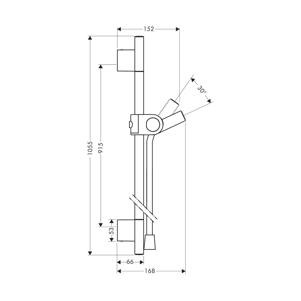 Hansgrohe 27989990 Wallbar 36&quot;