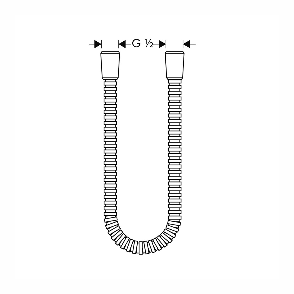 Hansgrohe 28112340 Metal Handshower Hose 49&quot;