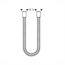 Hansgrohe 28112340 Metal Handshower Hose 49&quot;