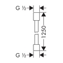 Hansgrohe 28282000 Axor Starck 50&quot;&quot; Hose