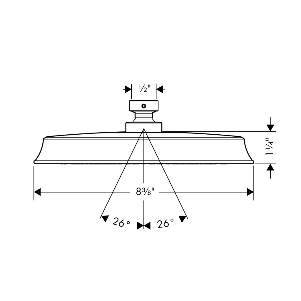 Hansgrohe 28421001 Raindance C 180 1 Jet Showerhead