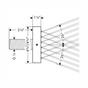 Hansgrohe 28491821 Shower Module 4-3/4&quot; X 4-3/4&quot; (120 X 120 Mm)