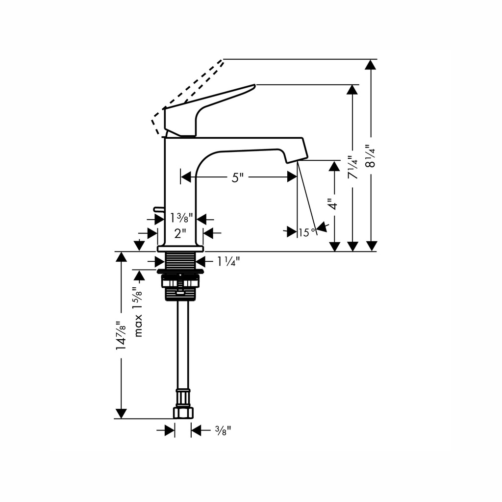 Hansgrohe 34010821 Citterio M Sngl Hole Lav Mixer