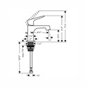 Hansgrohe 34016821 Citterio M Single Hole Lav Mixer Small