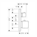 Hansgrohe 34705821 Axor Citterio M Trim Thermostatic W/Volume Control