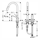 Hansgrohe 34813001 2-Hole Single-Handle Kitchen Faucet 2-Spray Pull-Down 1.5 G