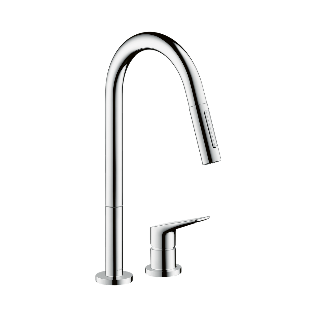 Hansgrohe 34813001 2-Hole Single-Handle Kitchen Faucet 2-Spray Pull-Down 1.5 G