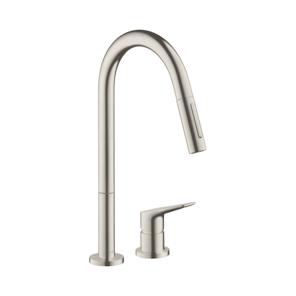 Hansgrohe 34813801 2-Hole Single-Handle Kitchen Faucet 2-Spray Pull-Down 1.5 G