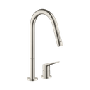 Hansgrohe 34813801 2-Hole Single-Handle Kitchen Faucet 2-Spray Pull-Down 1.5 G