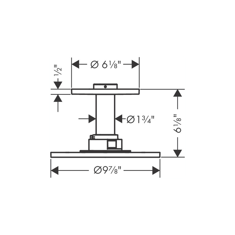 Hansgrohe 35365001 Axor Showersolutions Showerhead 250 2-Jet Ceiling Connection