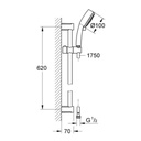 Grohe 26076002 New Tempesta Cosmopolitan 100 Shower Rail Set 2 Sprays Chrome 2