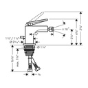 Hansgrohe 39201001 Single-Hole Bidet Faucet With Pop-Up Drain- Rhombic Cut 1.5