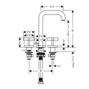 Hansgrohe 39133821 Citterio Widespread Lav Set Cross Handle