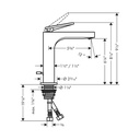 Hansgrohe 39071341 Citterio Single-Hole Faucet 160 With Pop-Up Drain- Rhombic C