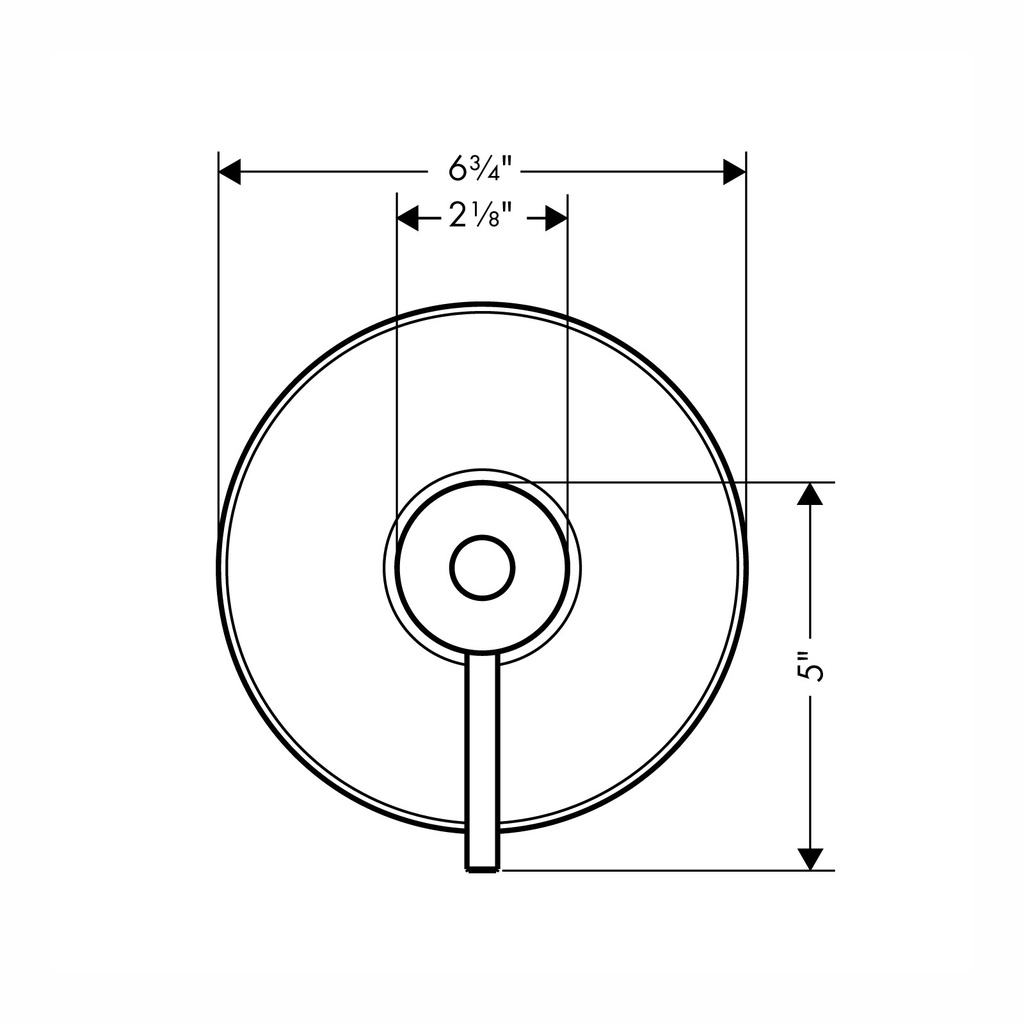 Hansgrohe 38418821 Axor Uno Pressure Balance Trim