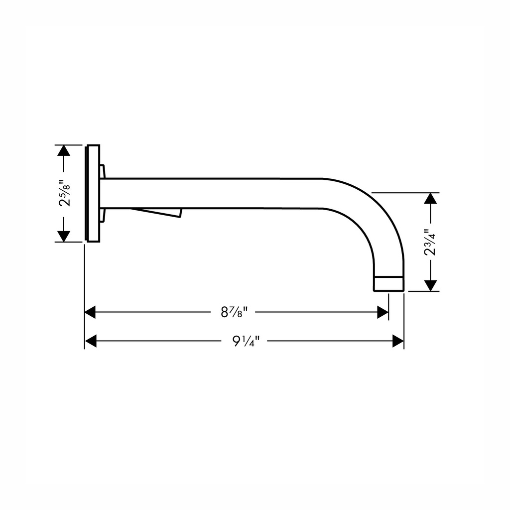 Hansgrohe 38118821 Uno Wall Mounted Single Handle Lav Set