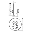 Hansgrohe 36723341 Thermostatic Trim Round For 2 Functions