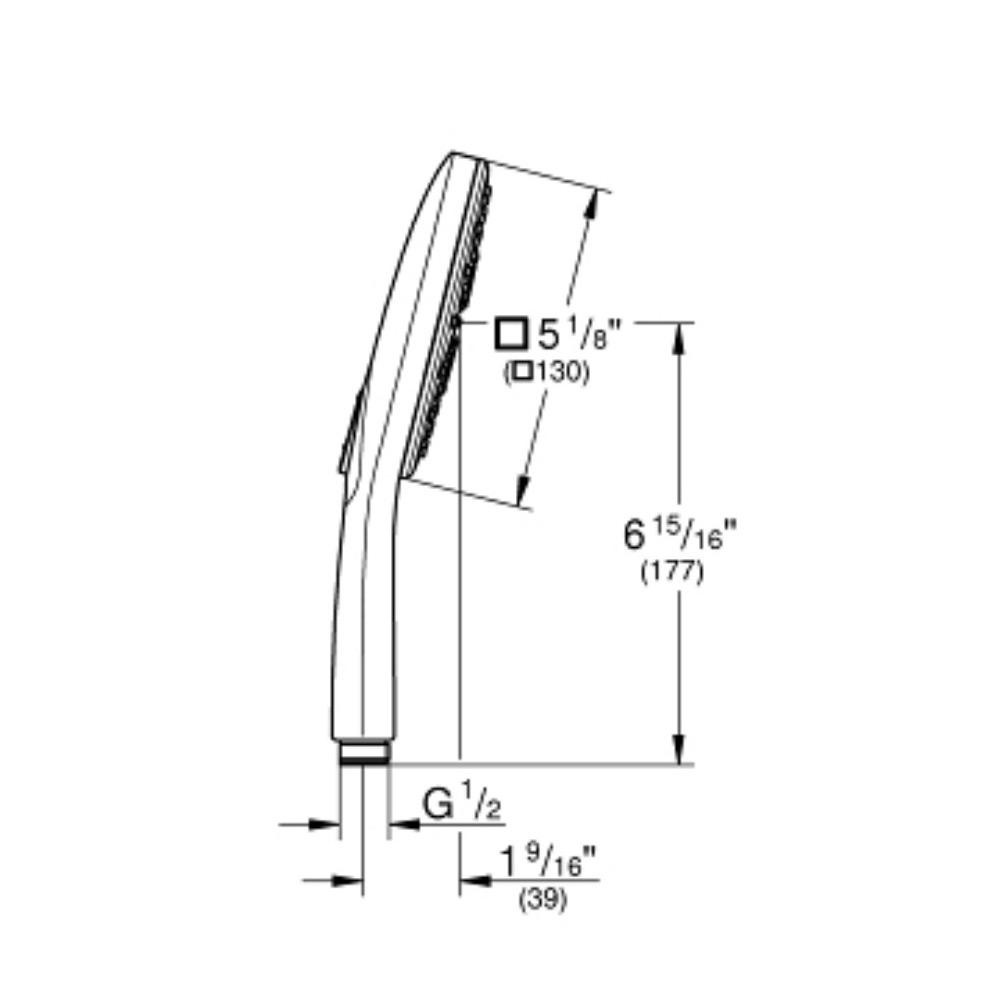 Grohe 26552000 Rainshower Smartactive Handshower Square Chrome 4