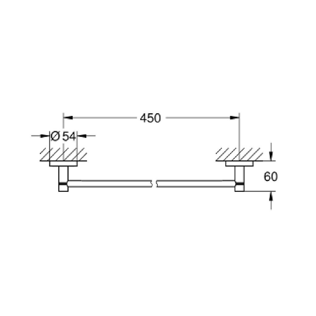 Grohe 40688A01 Essentials Towel Rail 18 Hard Graphite 2