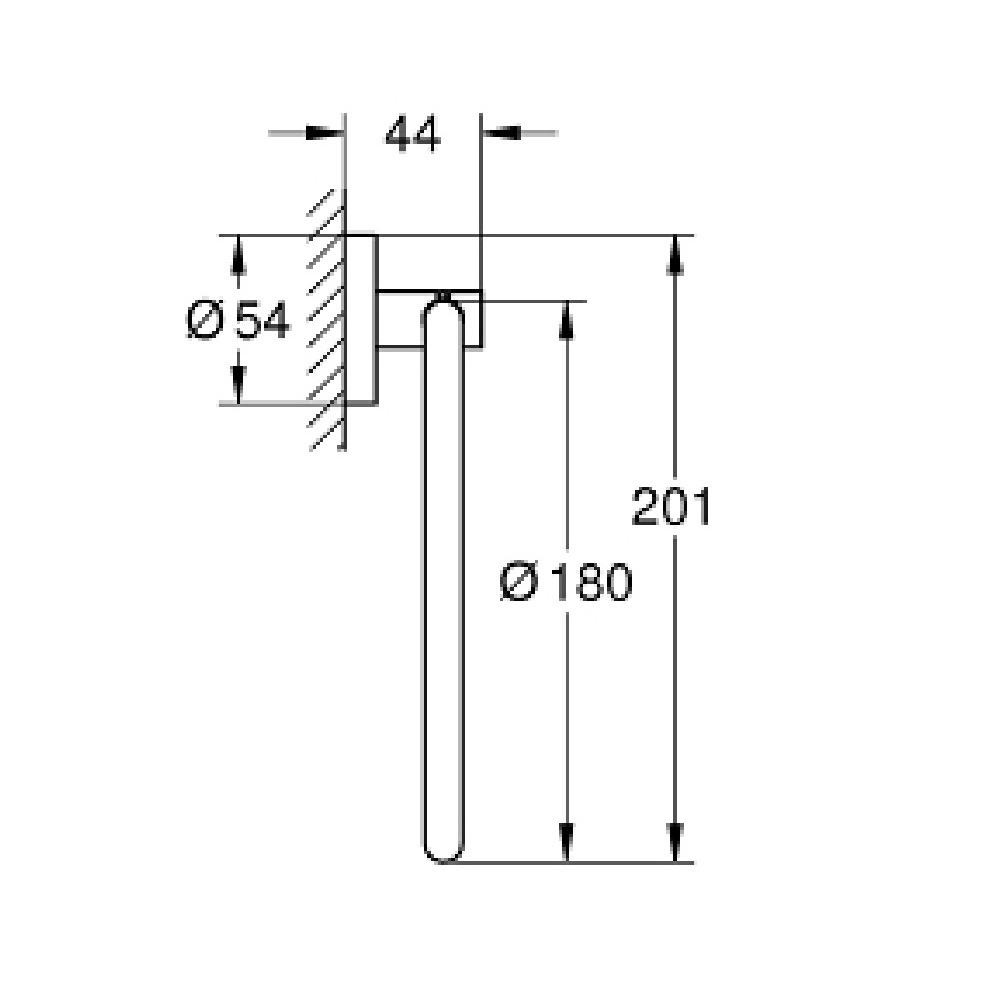 Grohe 40365A01 Essentials Towl Ring Hard Graphite 3