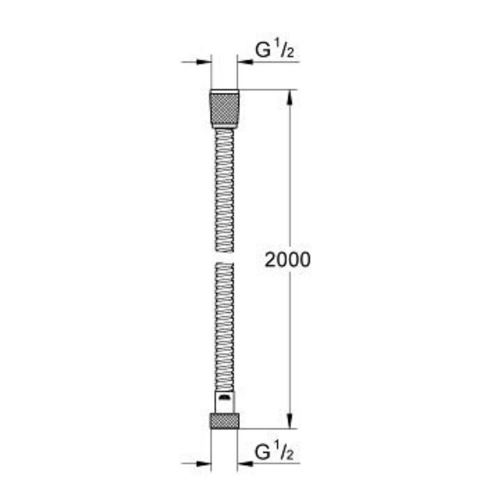 Grohe 28140000 Relexa 79 Metal Shower Hose Chrome 2