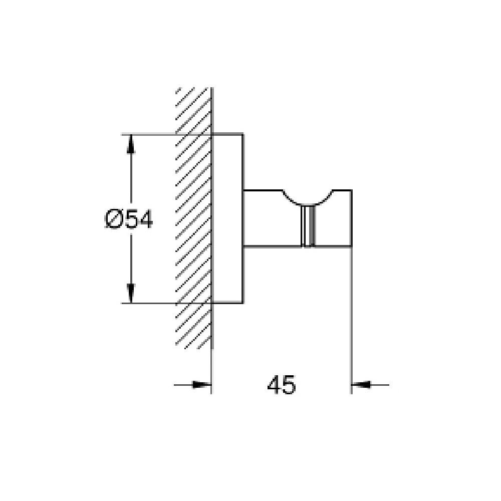 Grohe 40364A01 Essentials Robe Hook Hard Graphite 2