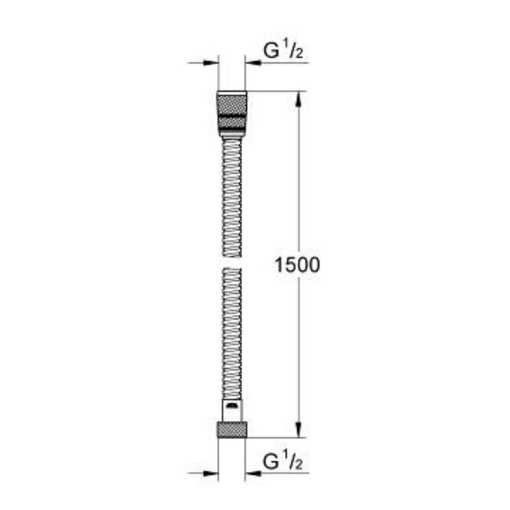 Grohe 28417A00 Rotaflex 59 Metal Longlife Twist Free Shower Hose Hard Graphite 3