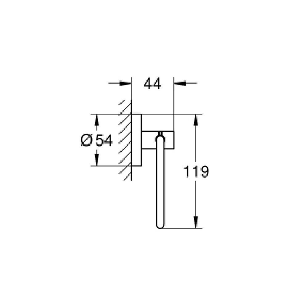 Grohe 40689A01 Essentials Toilet Paper Holder Hard Graphite 2