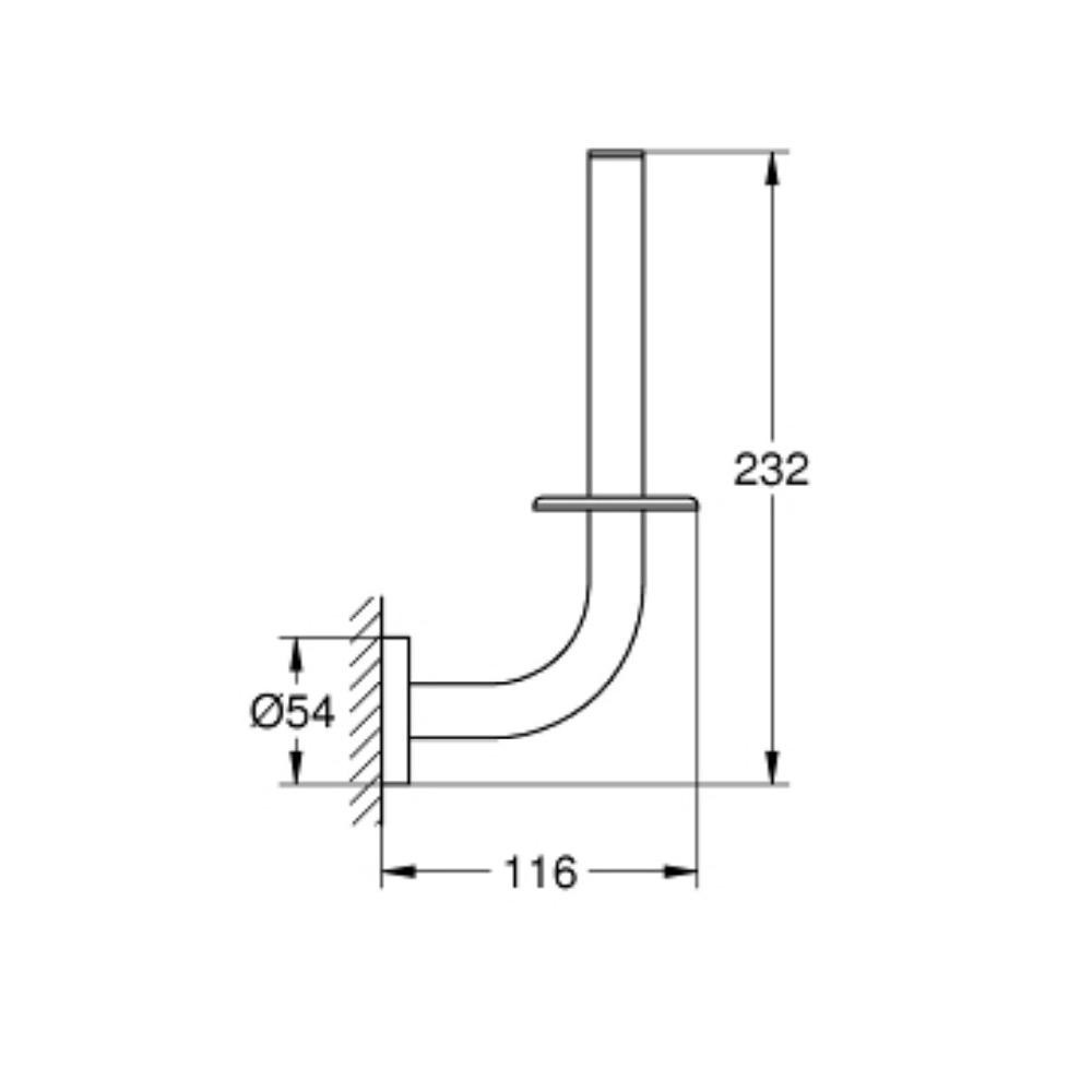 Grohe 40385BE1 Essentials Spare Toilet Paper Holder Polished Nickel 2