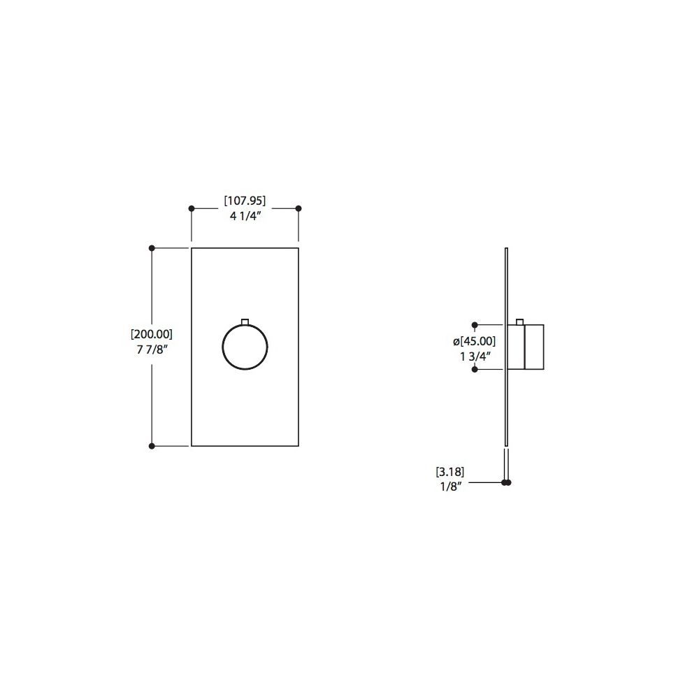 Aquabrass SR3095 Trim Set For 12000 1/2 And 3000 3/4 Thermostatic Valves Brushed Nickel 2