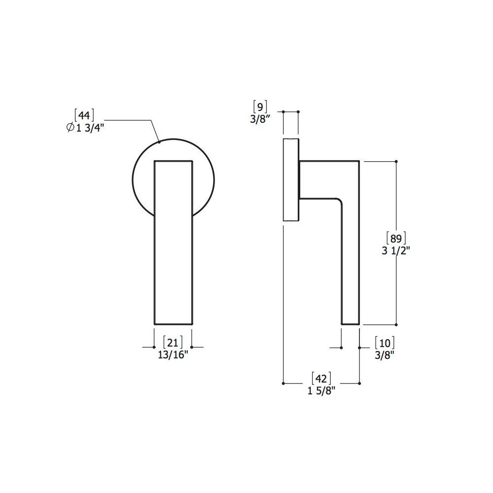 Aquabrass 84473 Thermostatic Valves Handles Park Handle For Thermostatic Valve Brushed Nickel 2