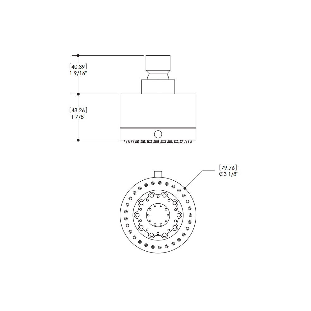 Aquabrass 465 Showerheads With Arms 3 Round Rainhead Polished Chrome 2