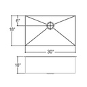 Julien 003290 Classic Sink Undermount Single 30X18X10 2