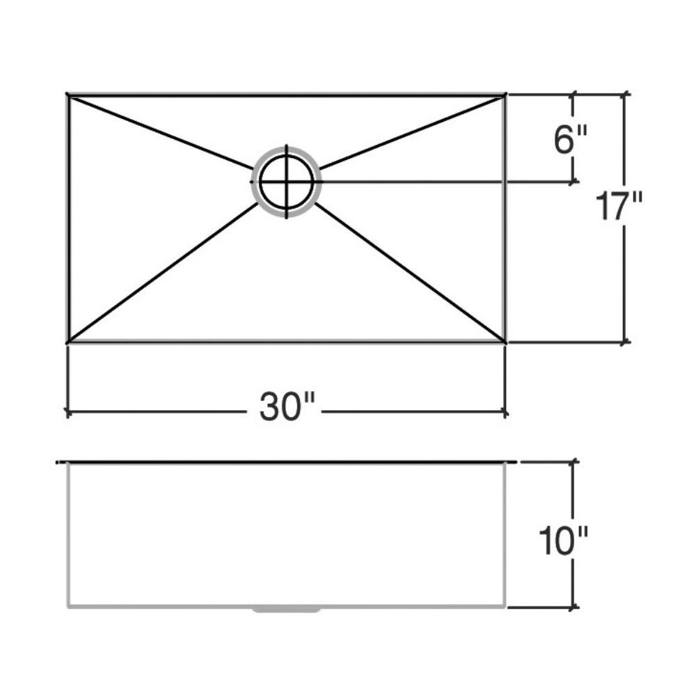 Julien 003235 Classic Sink Undermount Single 30X17X10 2