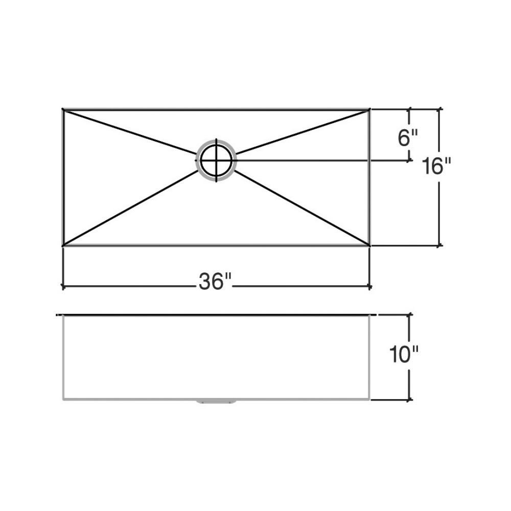 Julien 003215 Classic Sink Undermount Single 36X16X10 2