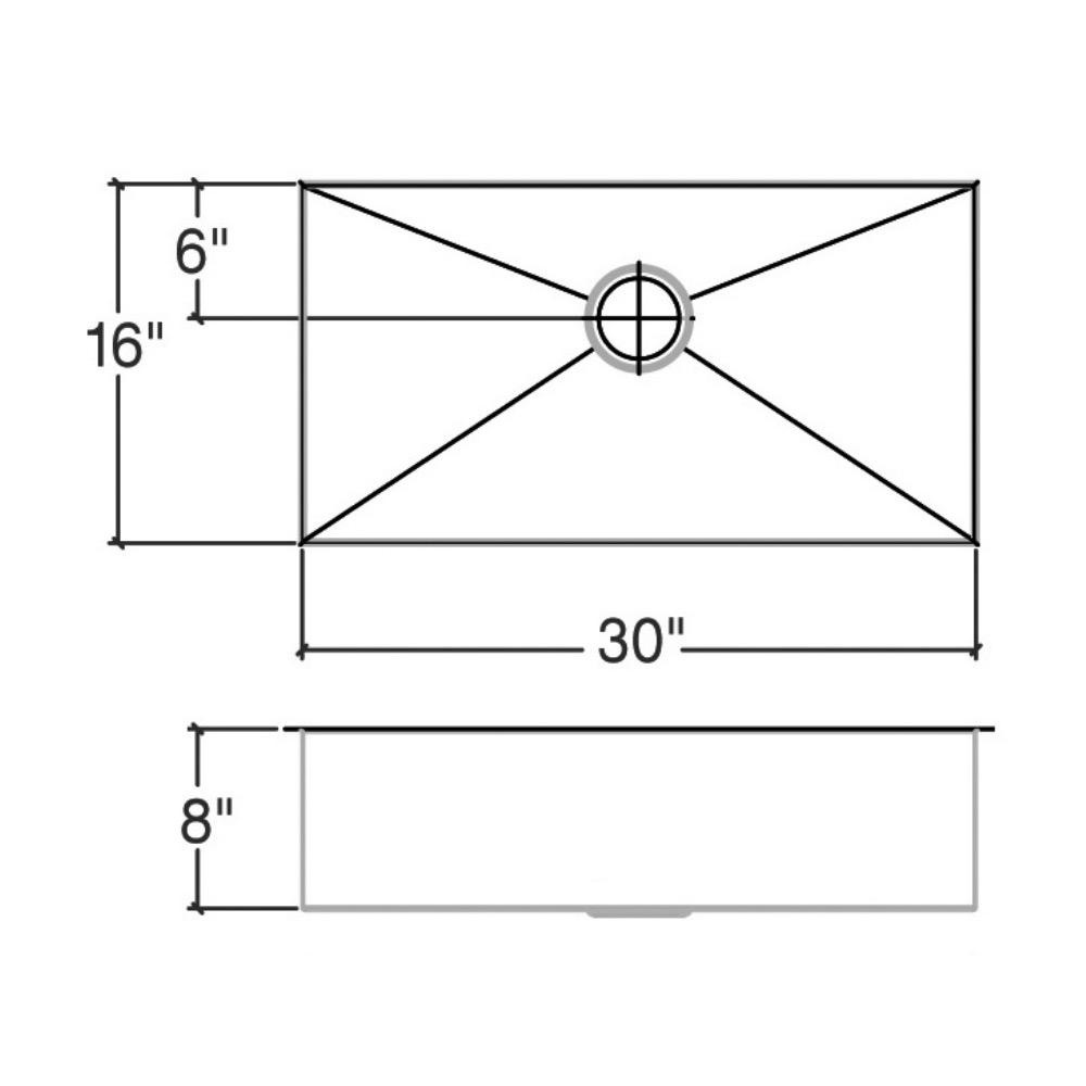 Julien 003240 Classic Sink Undermount Single 30X16X8 2