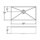 Julien 003240 Classic Sink Undermount Single 30X16X8 2