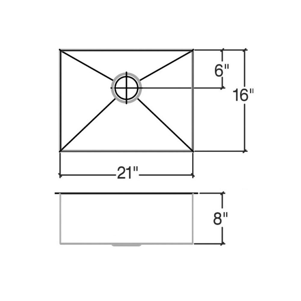 Julien 003206 Classic Sink Undermount Single 21X16X8 2