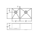 Julien 003248 Classic Sink Undermount Double L12X16X8 R18X16X10 2