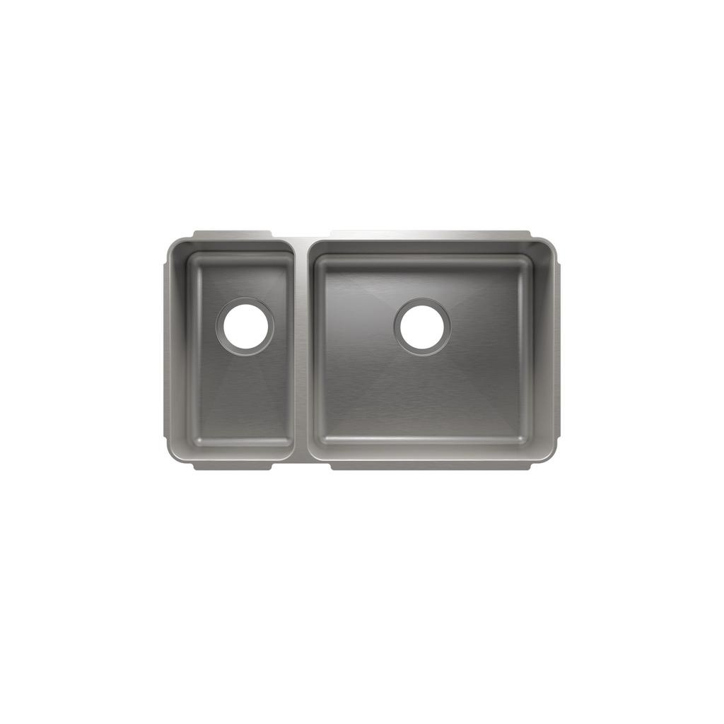 Julien 003246 Classic Sink Undermount Double L9X16X8 R18X16X10 1