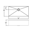 Julien 003946 J7 Sink Undermount Single 36X18X10 2