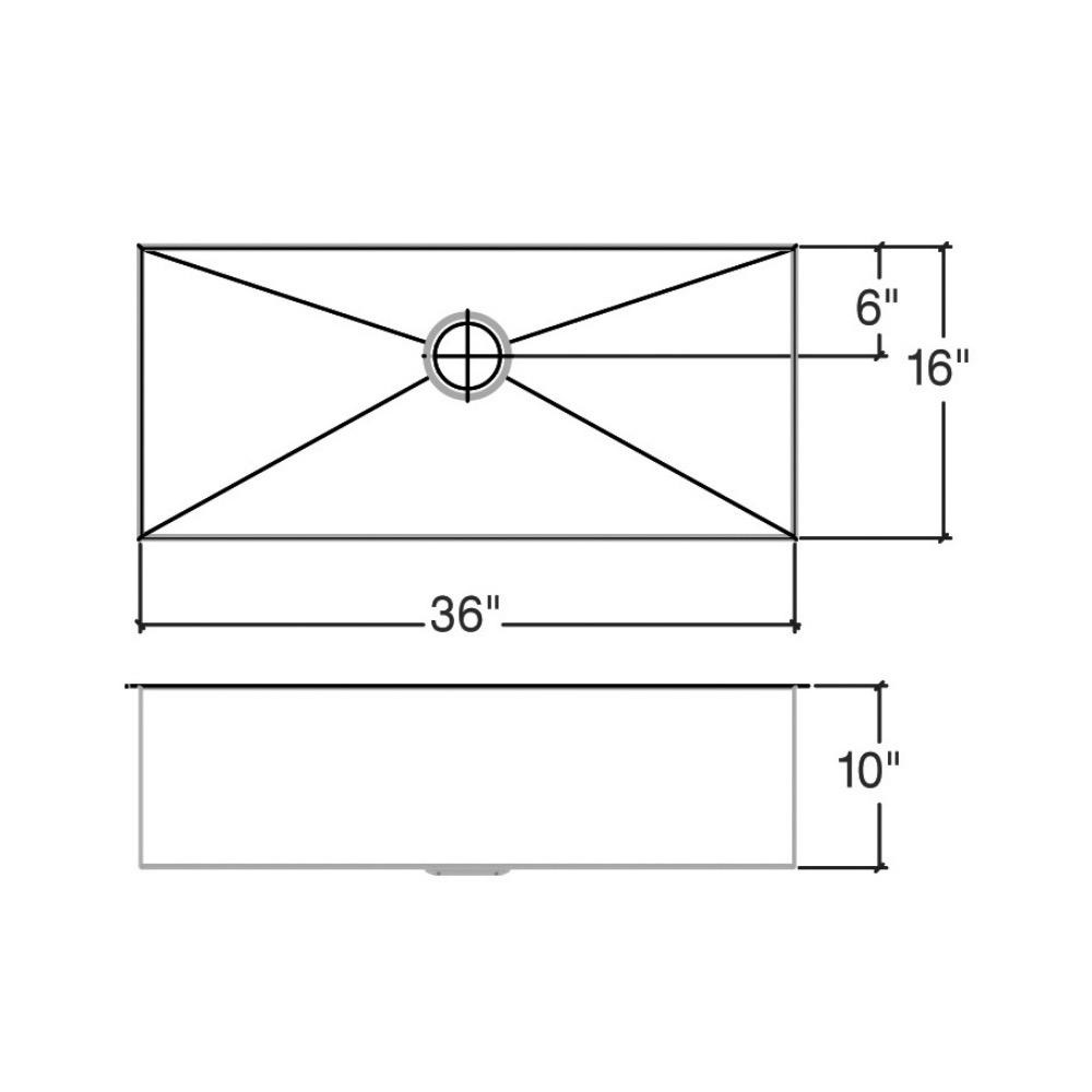 Julien 003928 J7 Sink Undermount Single 36X16X10 2